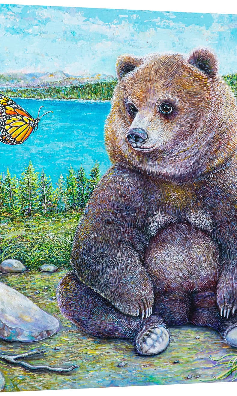 Iris's animal paintings on display
