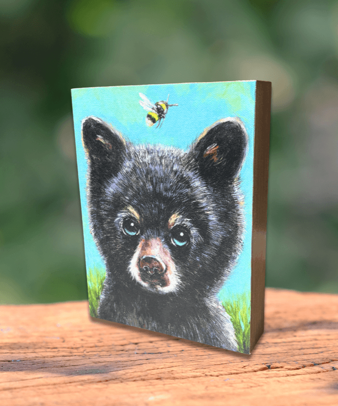 Black Bear Meets Bumblebee