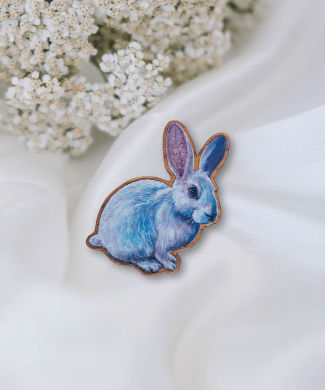 White Rabbit Brooch