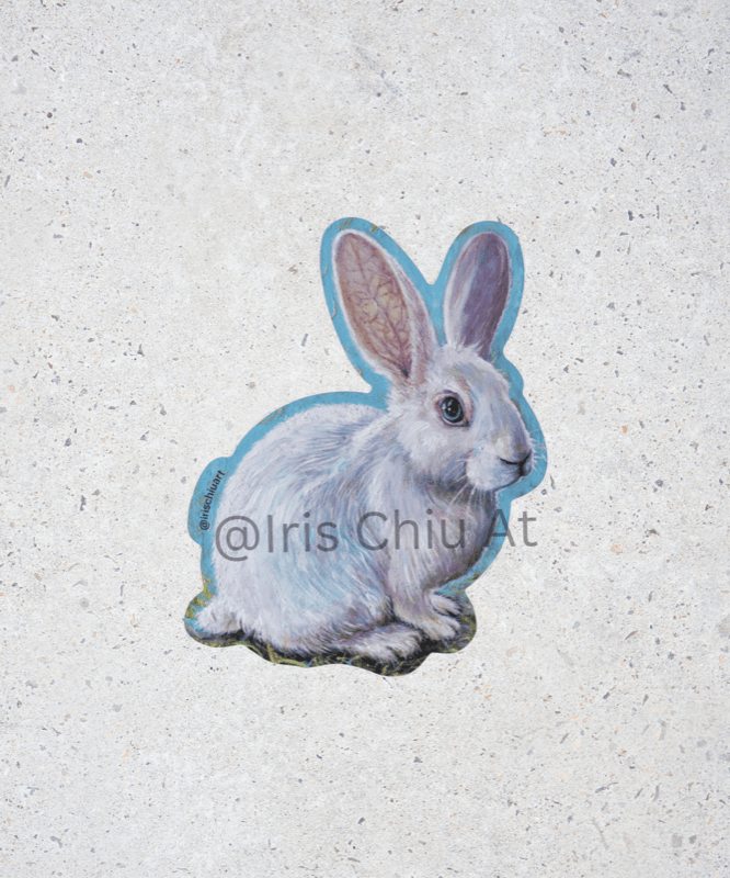 Fine Art Sticker - Rabbit in the Sunshine