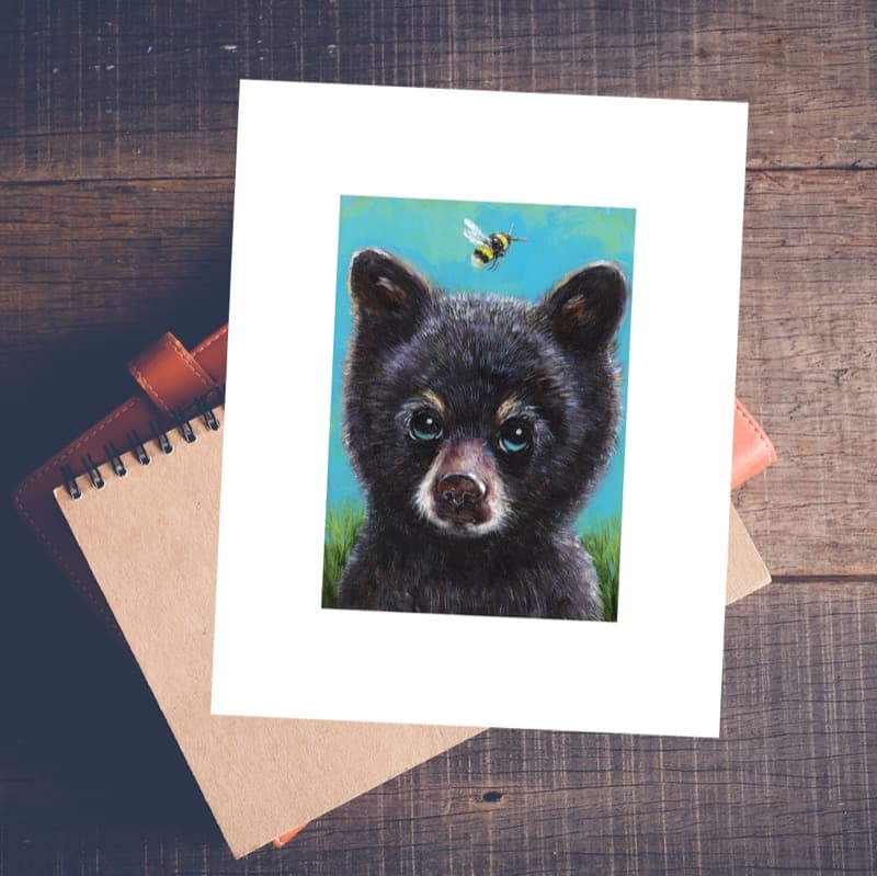 Bear Meet Bee - Giclée Print