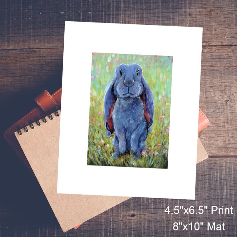 Blue Bunny (English Loop) - Giclée Print