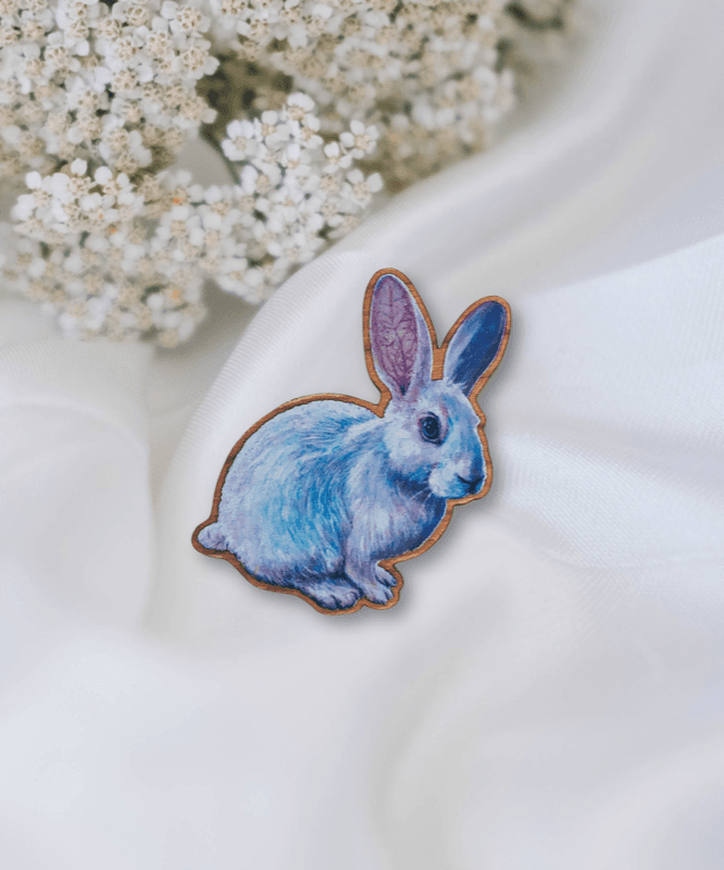 White Rabbit Brooch