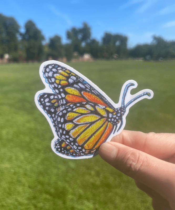 Fine Art Sticker - Monarch Butterfly
